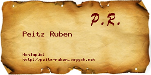 Peitz Ruben névjegykártya